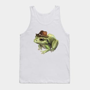 Frog cowboy painterly Tank Top